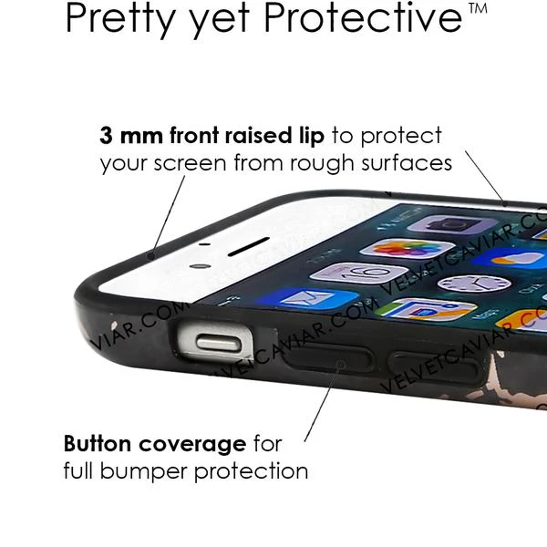 Black Marble Rose Gold Chrome iPhone Case - Image 32