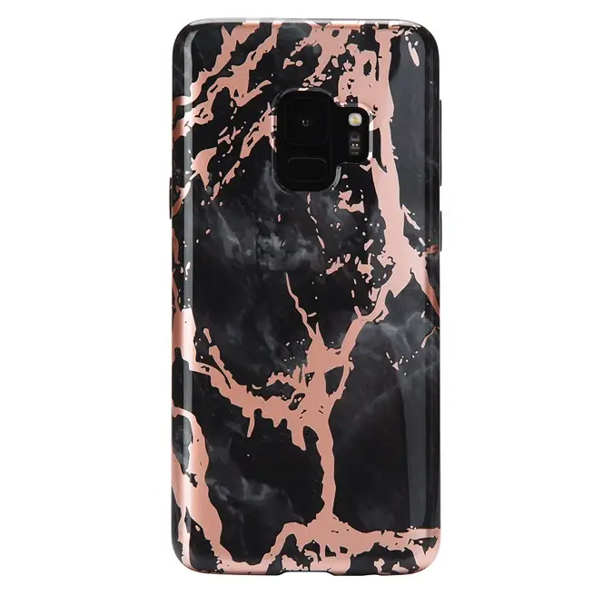 Black Marble Rose Gold Chrome Samsung Galaxy Case - Image 21