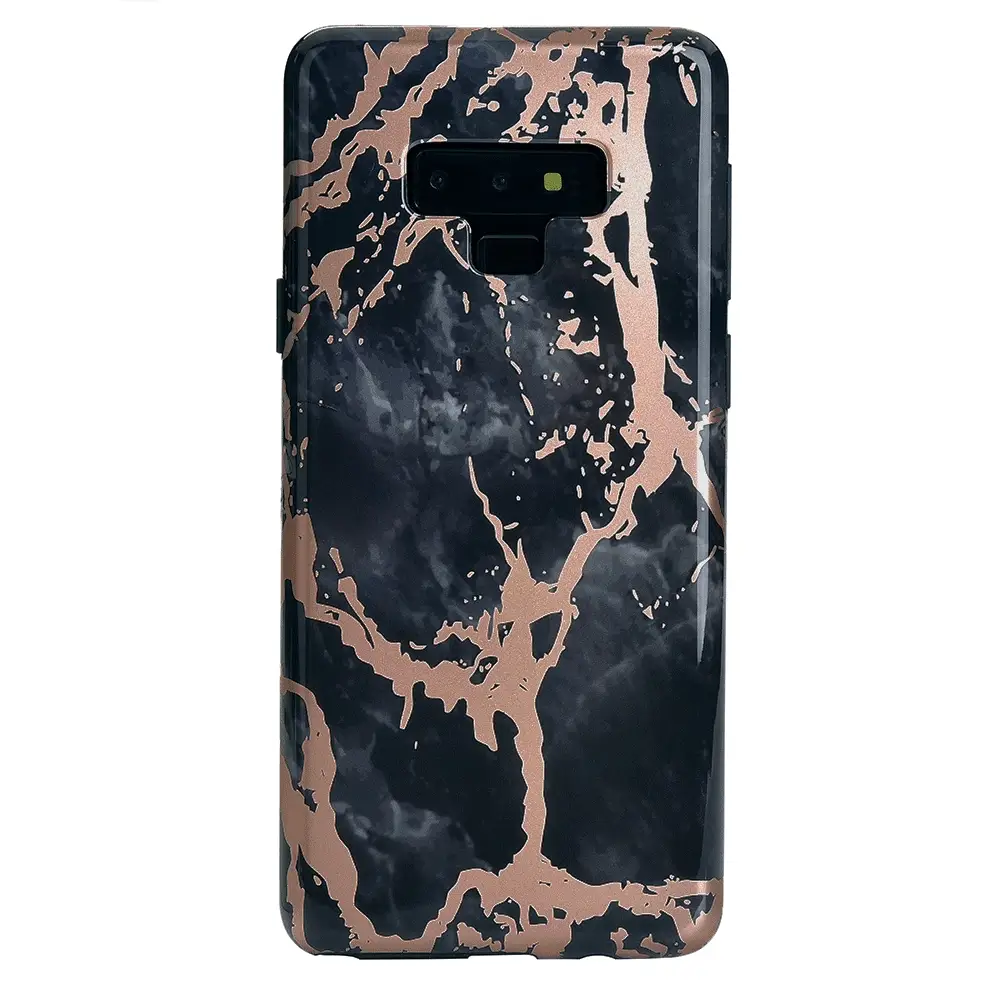 Black Marble Rose Gold Chrome Samsung Galaxy Case - Image 26