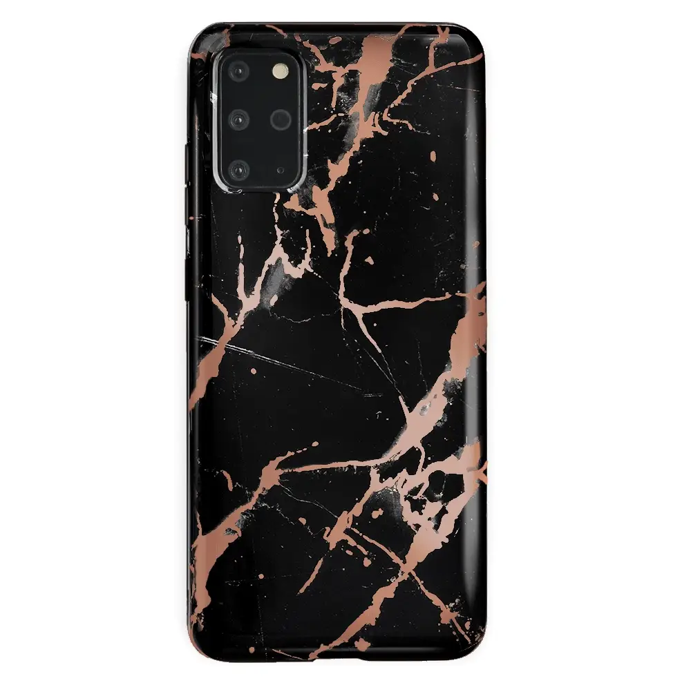 Black Marble Rose Gold Chrome Samsung Galaxy Case - Image 50