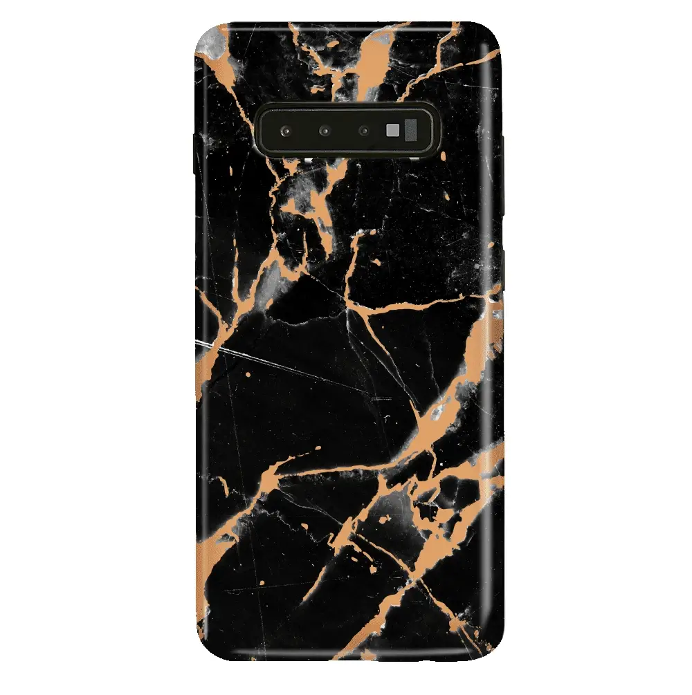 Black Marble Rose Gold Chrome Samsung Galaxy Case - Image 52