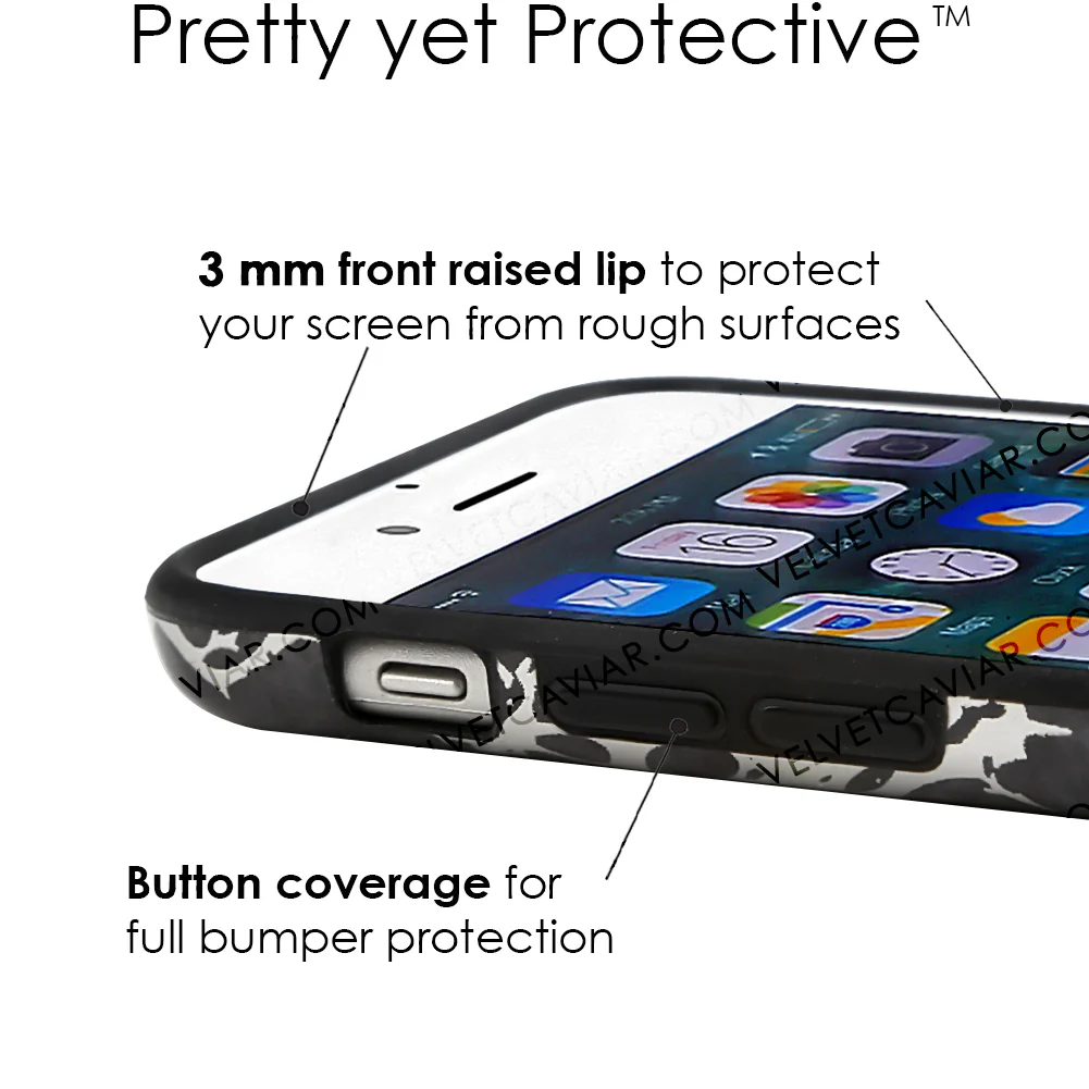 Black Marble Silver Chrome iPhone Case - Image 15