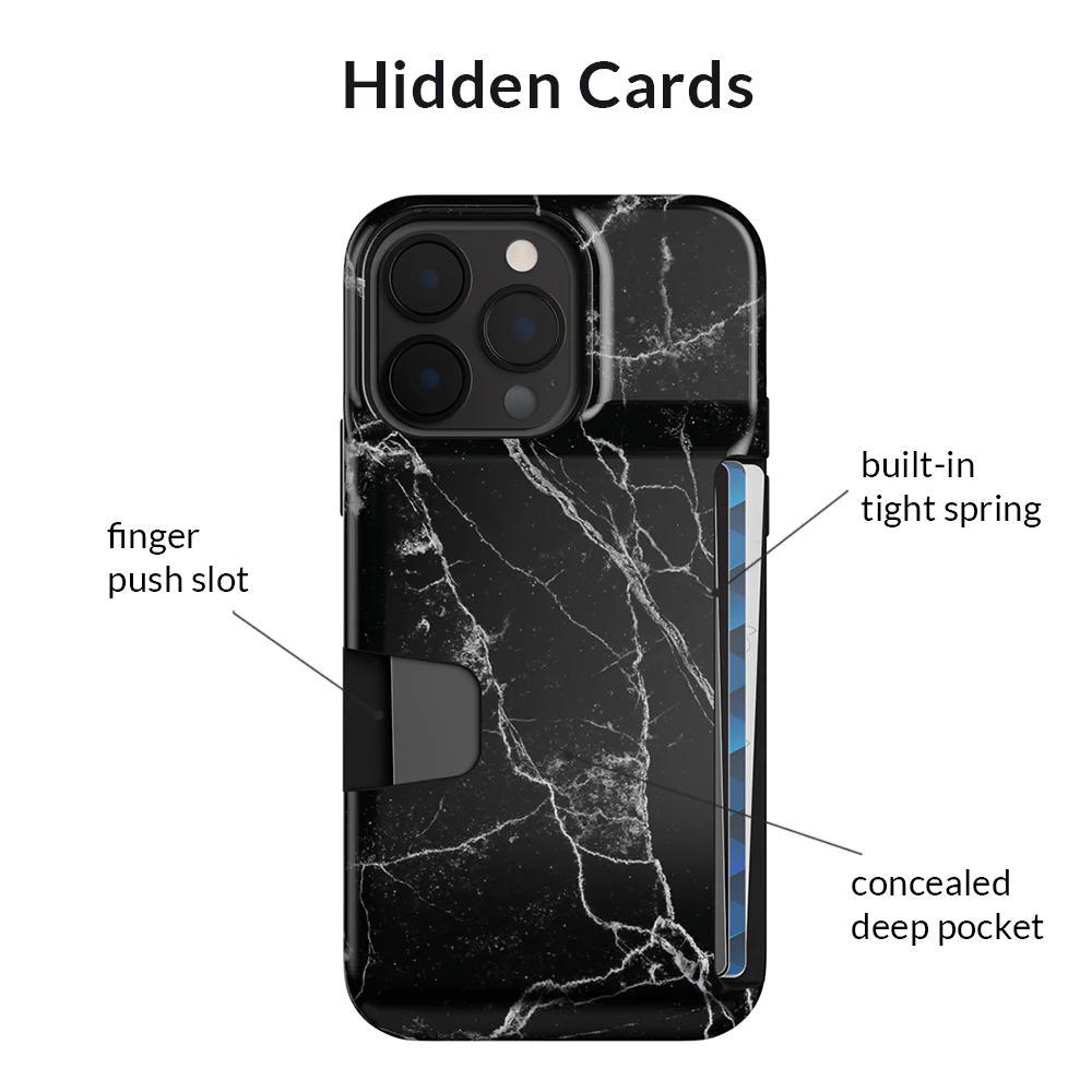 Black Marble Iphone Wallet Case - Image 128