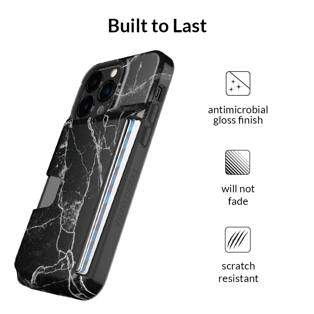 Black Marble Iphone Wallet Case - Image 132
