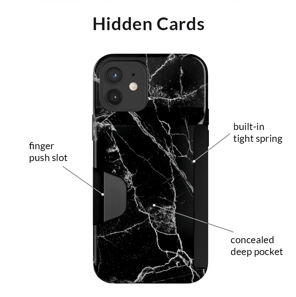 Black Marble Iphone Wallet Case - Image 20