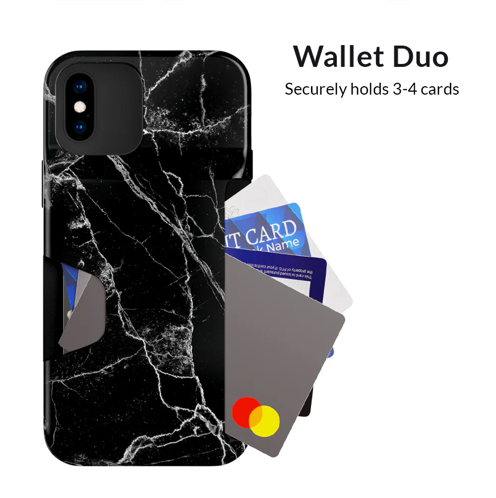 Black Marble Iphone Wallet Case - Image 3