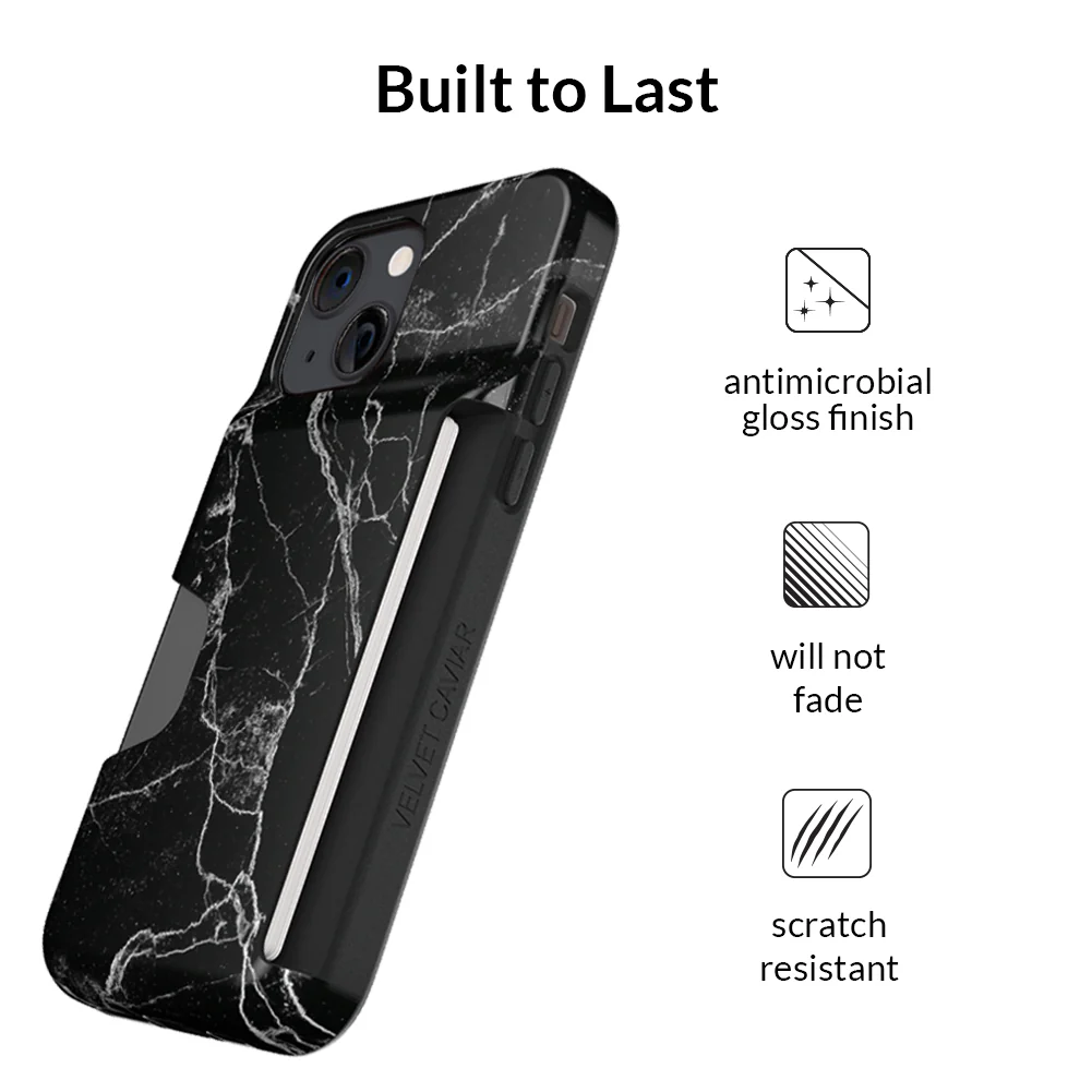 Black Marble Iphone Wallet Case - Image 32
