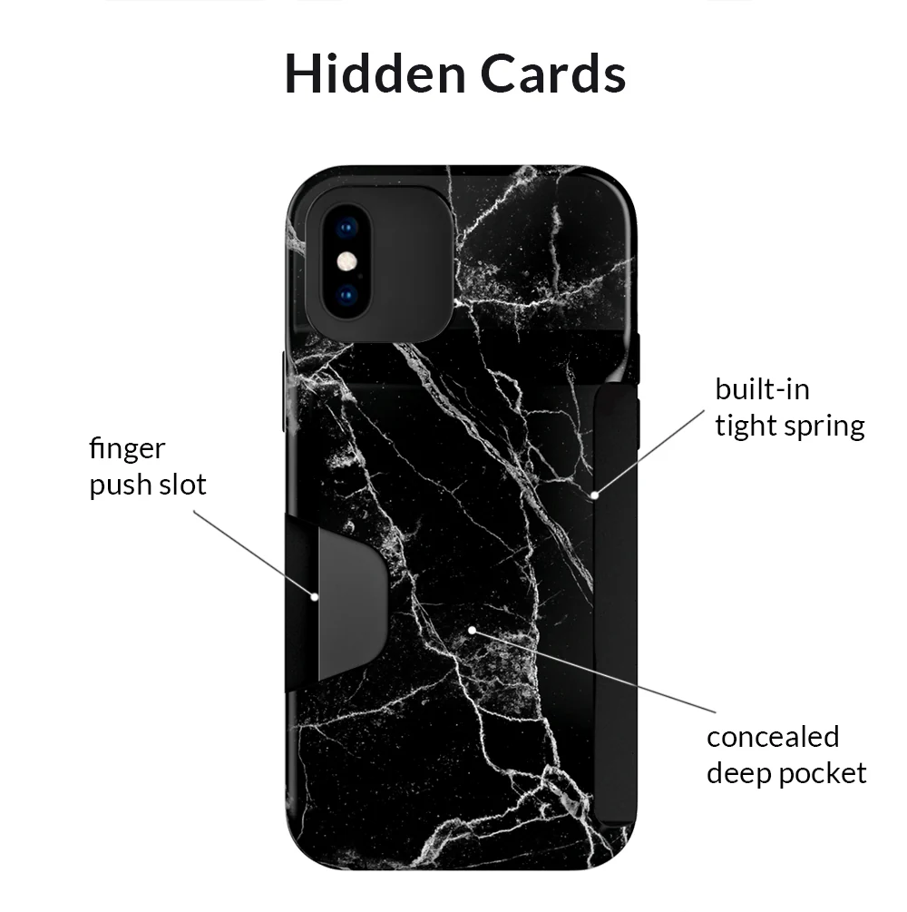 Black Marble Iphone Wallet Case - Image 4
