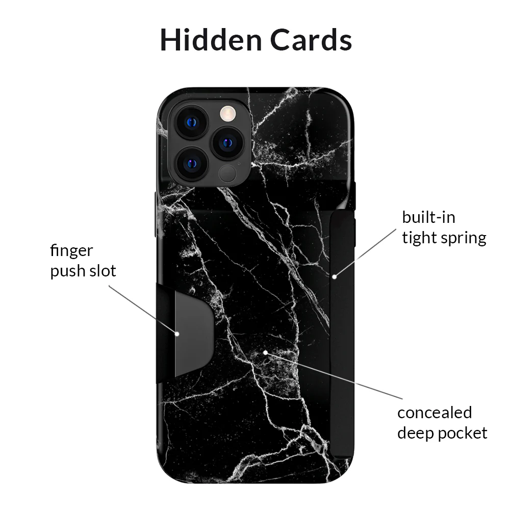 Black Marble Iphone Wallet Case - Image 64