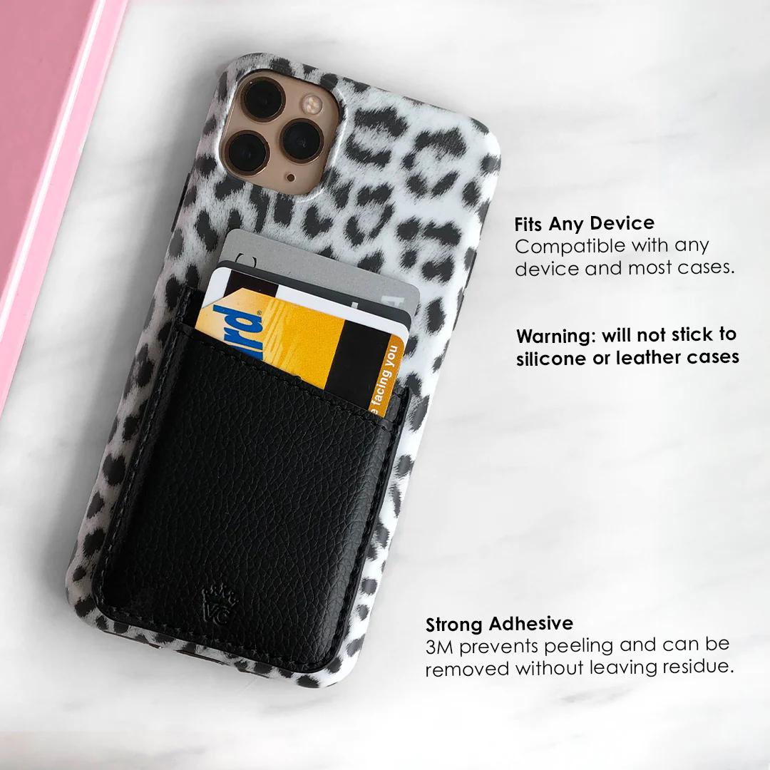 Black Leather Phone Wallet - Image 3