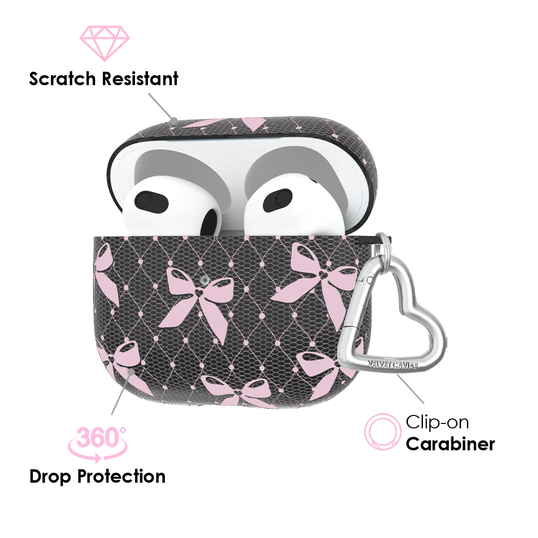 Lacy Pink Bows AirPod Case - Image 13