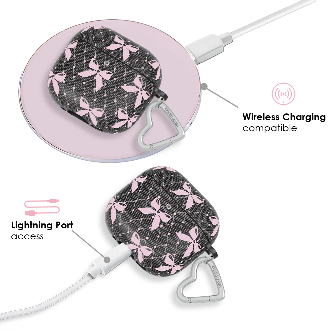 Lacy Pink Bows AirPod Case - Image 19