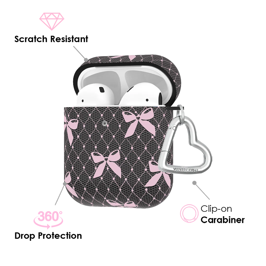 Lacy Pink Bows AirPod Case - Image 3