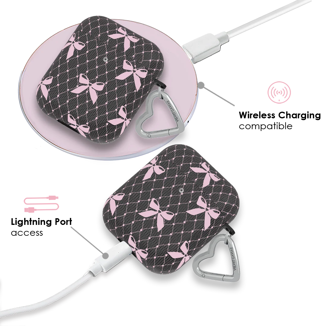 Lacy Pink Bows AirPod Case - Image 4