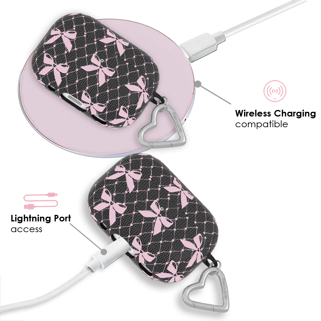 Lacy Pink Bows AirPod Case - Image 9