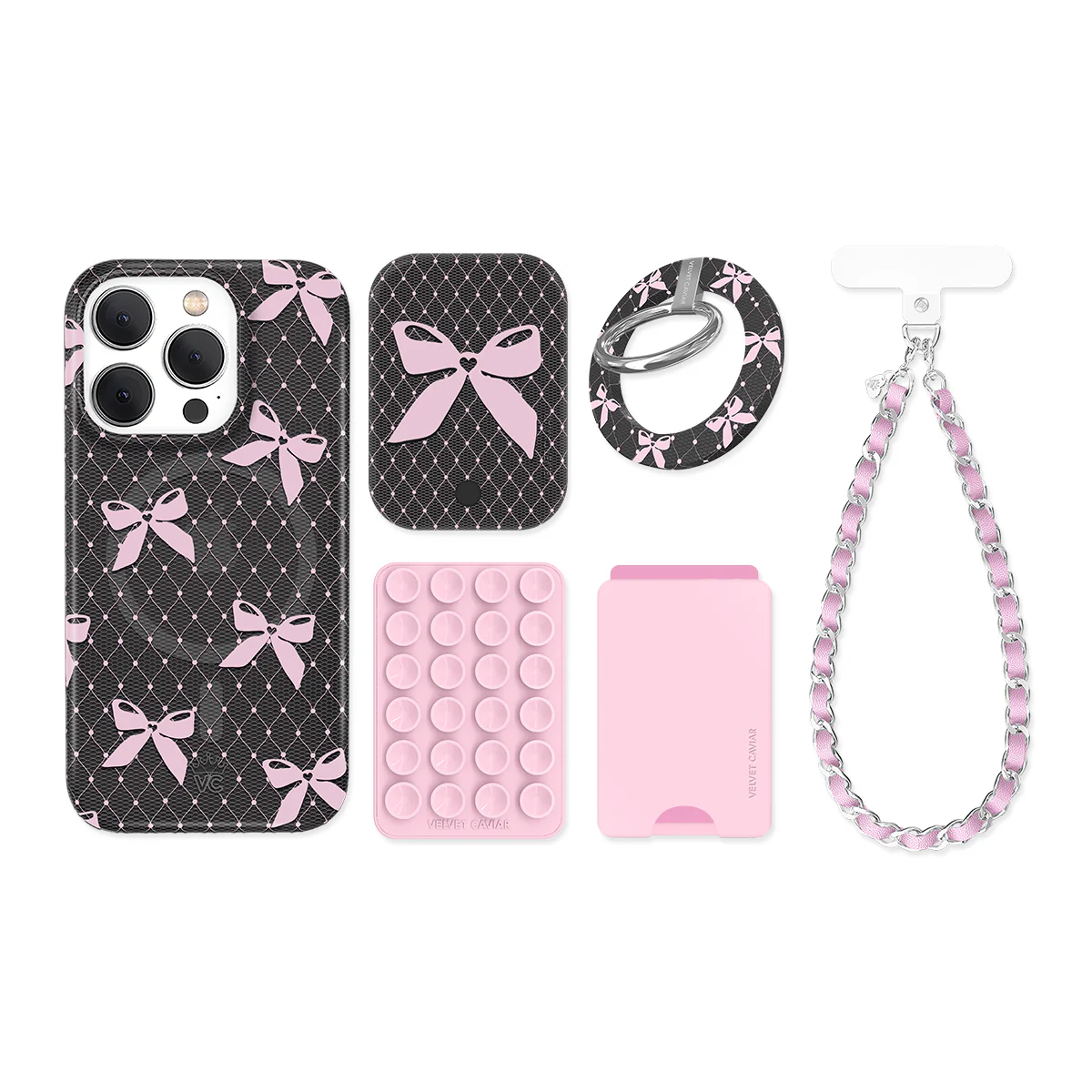 Lacy Pink Bows iPhone Bundle Set - Image 11