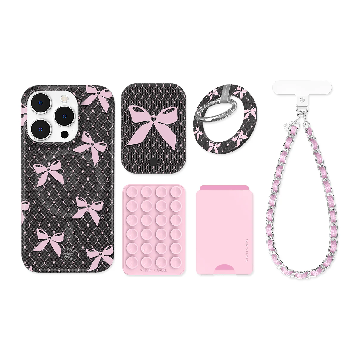 Lacy Pink Bows iPhone Bundle Set - Image 15