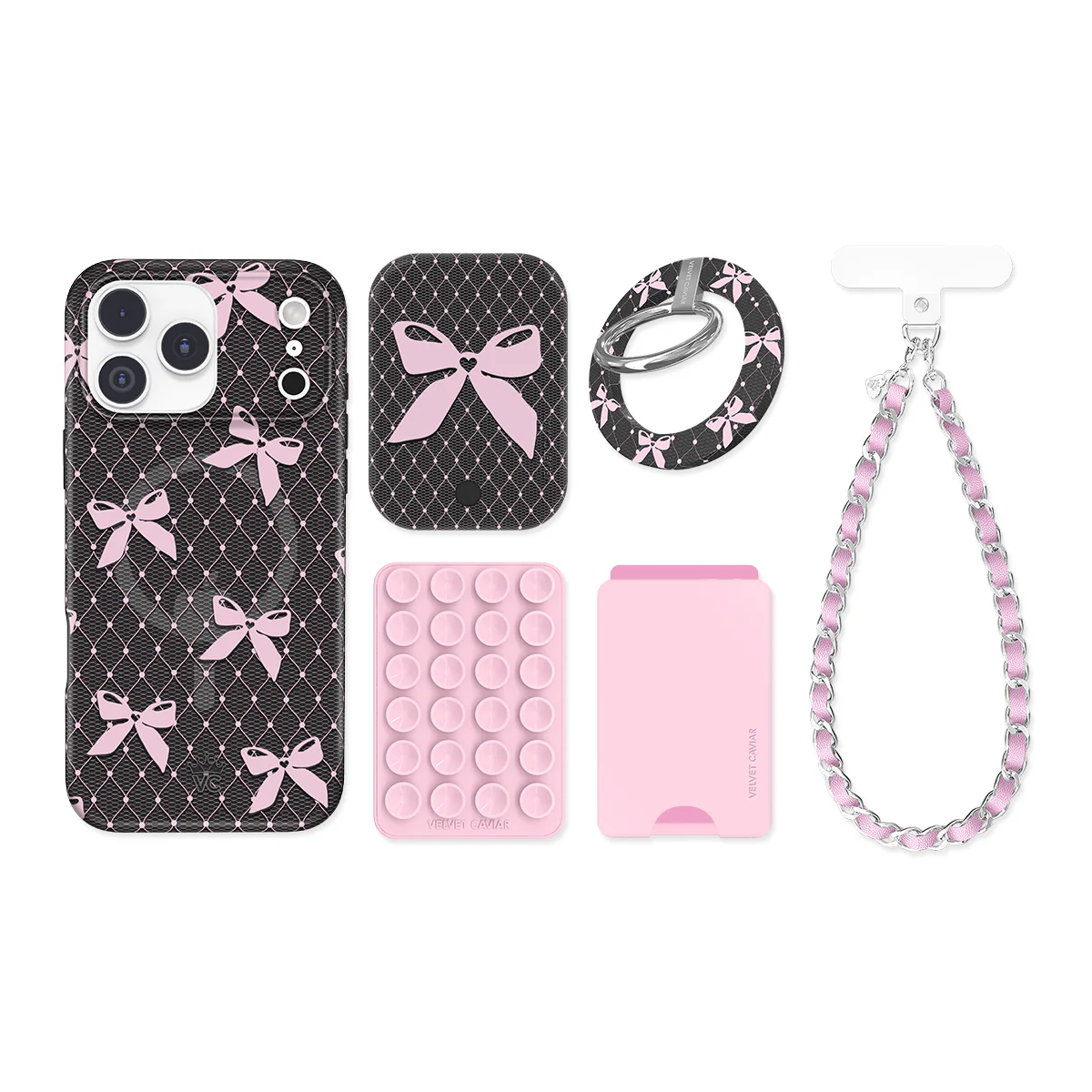 Lacy Pink Bows iPhone Bundle Set - Image 2