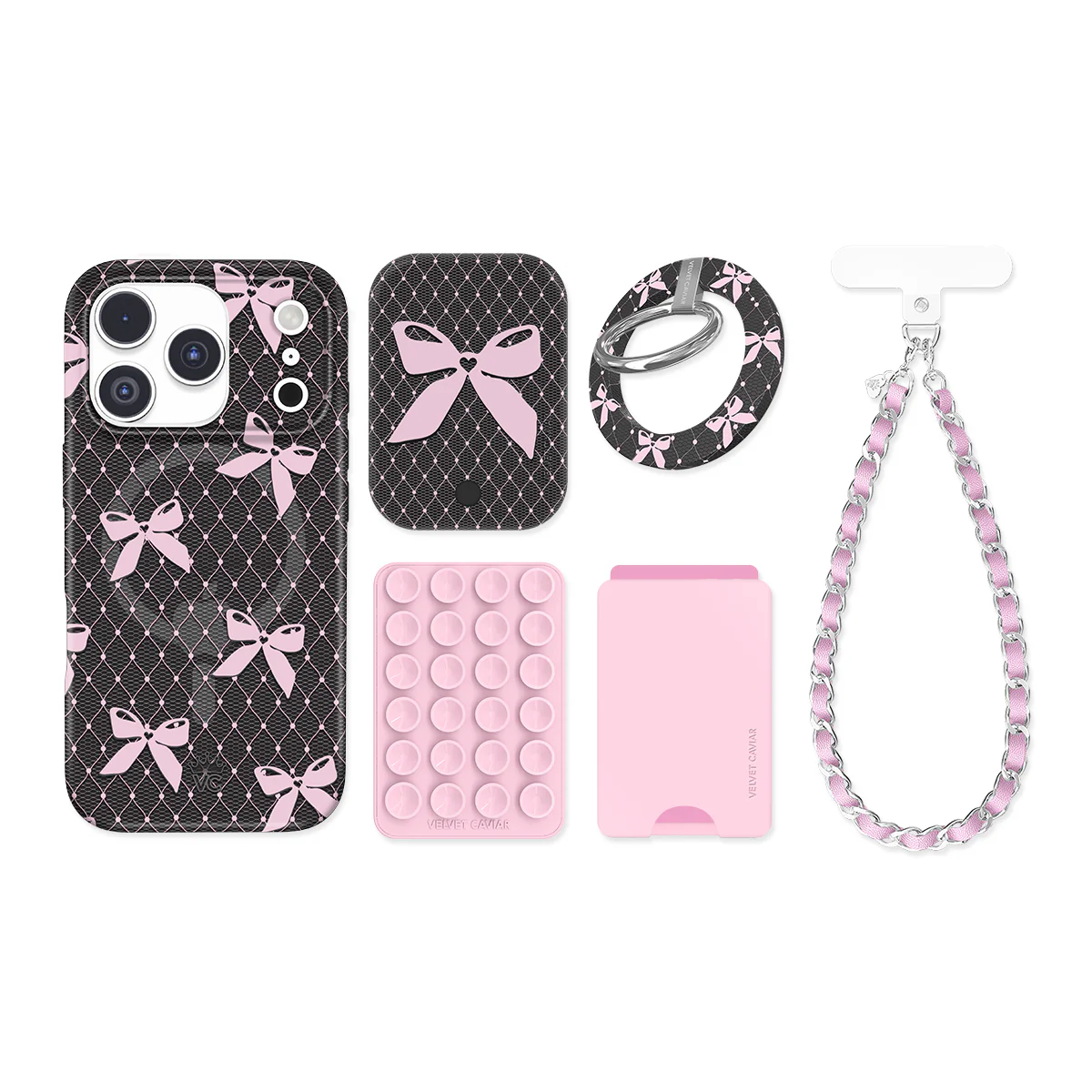 Lacy Pink Bows iPhone Bundle Set - Image 3