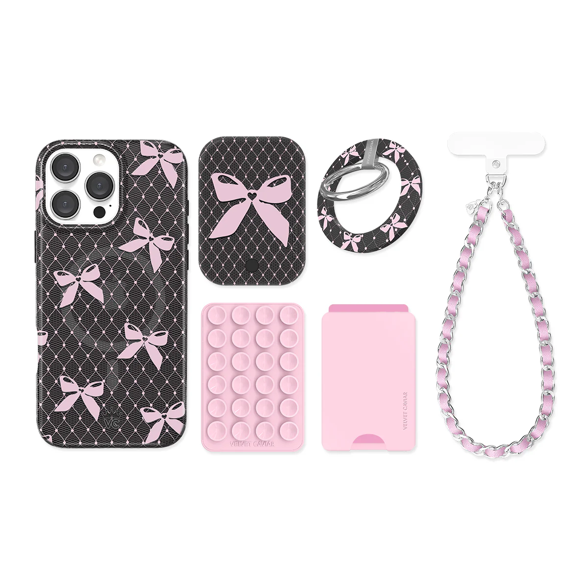 Lacy Pink Bows iPhone Bundle Set - Image 6