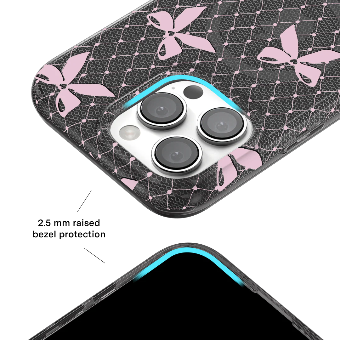 Lacy Pink Bows iPhone Case - Image 2