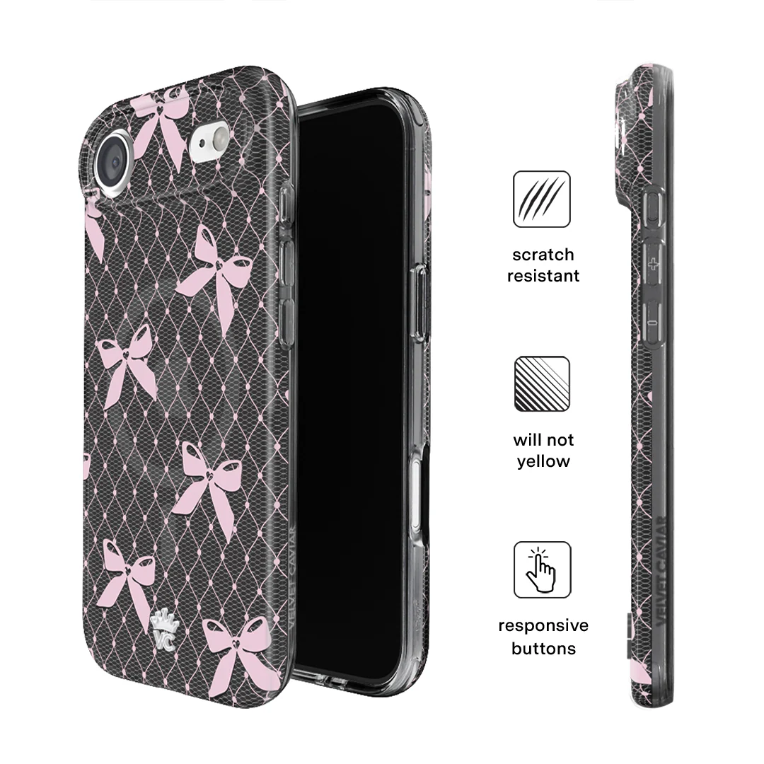 Lacy Pink Bows iPhone Case - Image 80