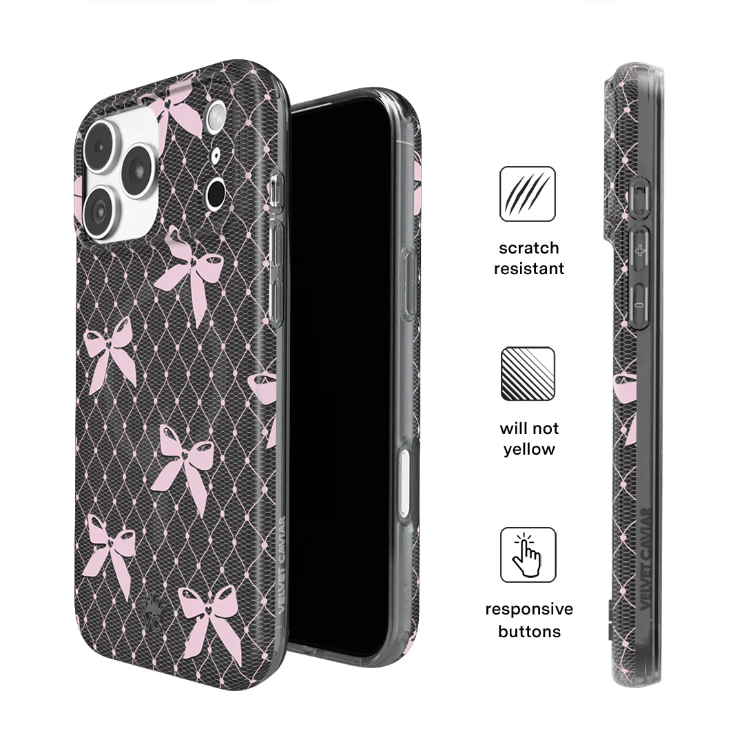 Lacy Pink Bows iPhone Case - Image 85
