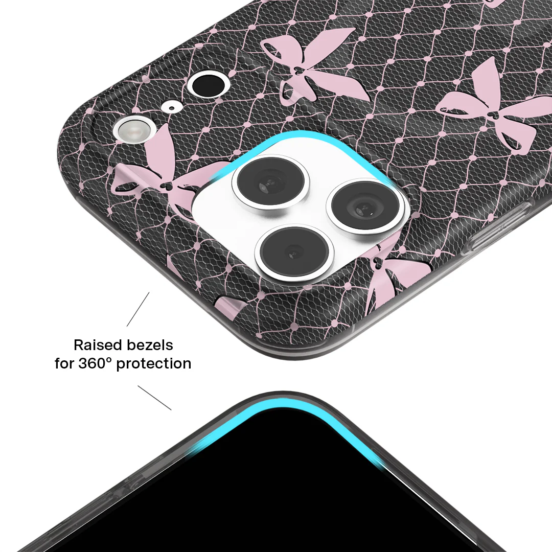 Lacy Pink Bows iPhone Case - Image 88