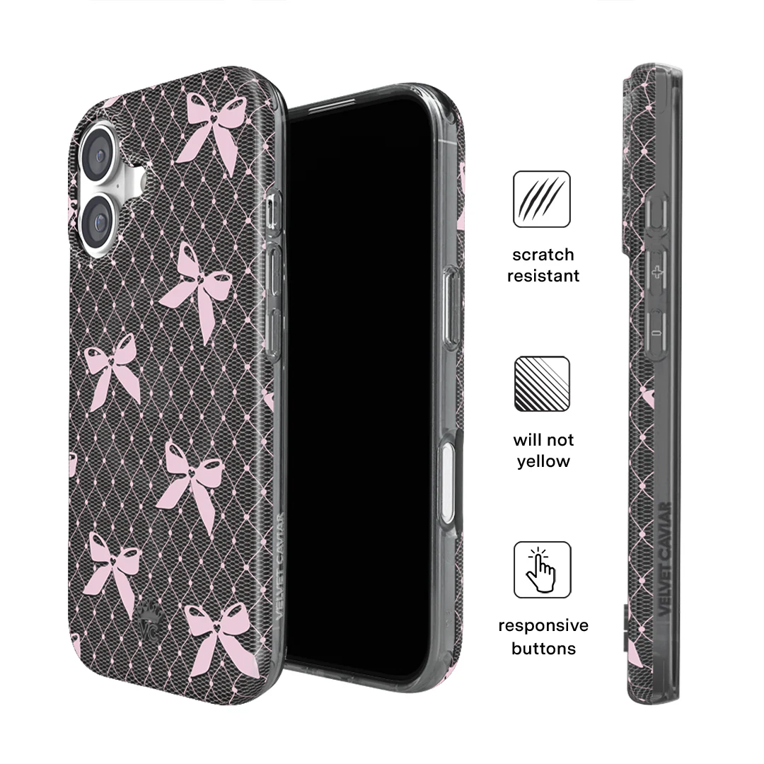 Lacy Pink Bows iPhone Case - Image 95