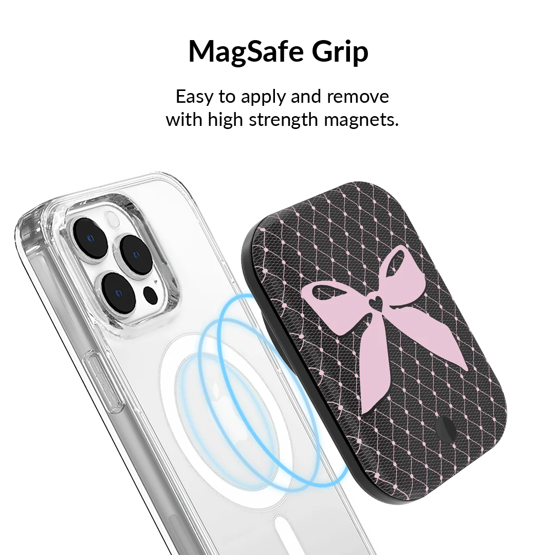 Lacy Pink Bows MagSafe Battery Power Pack - Image 4