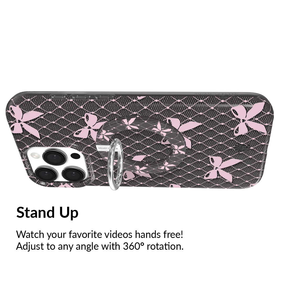 Lacy Pink Bows MagSafe Grip Ring - Image 5
