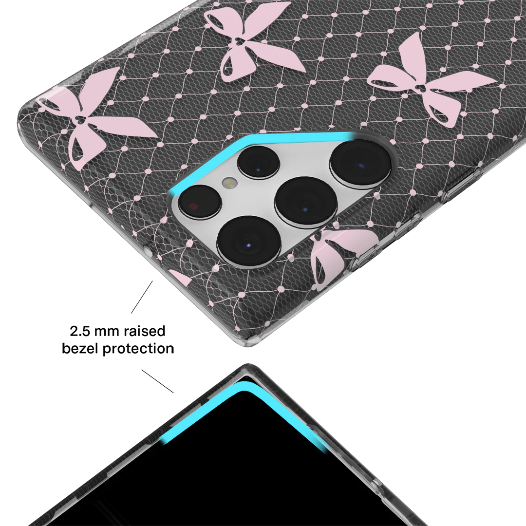 Lacy Pink Bows Samsung Case - Image 45