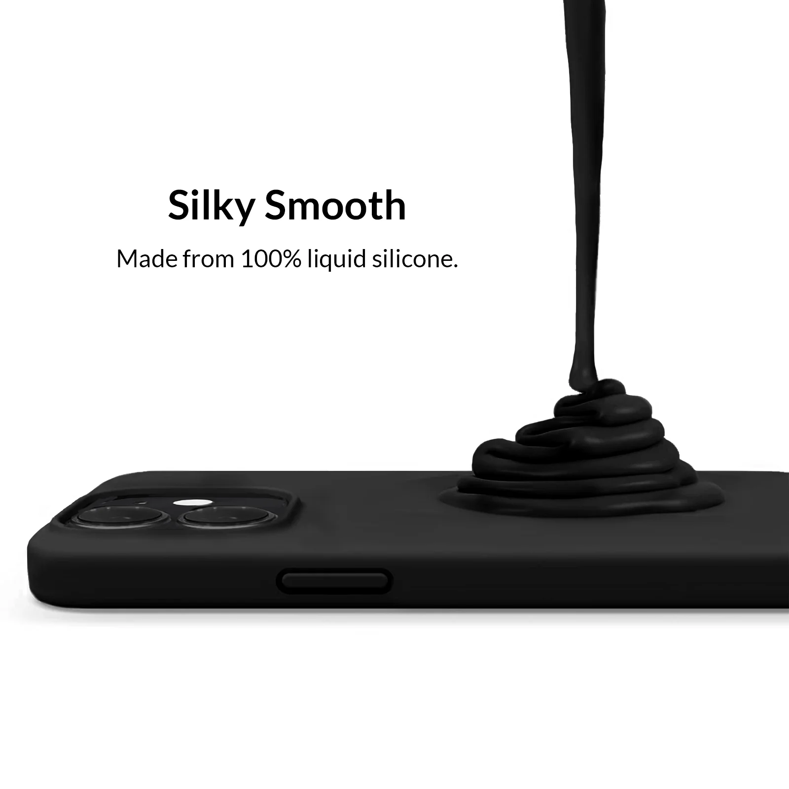Black Silicone iPhone Case - Image 45
