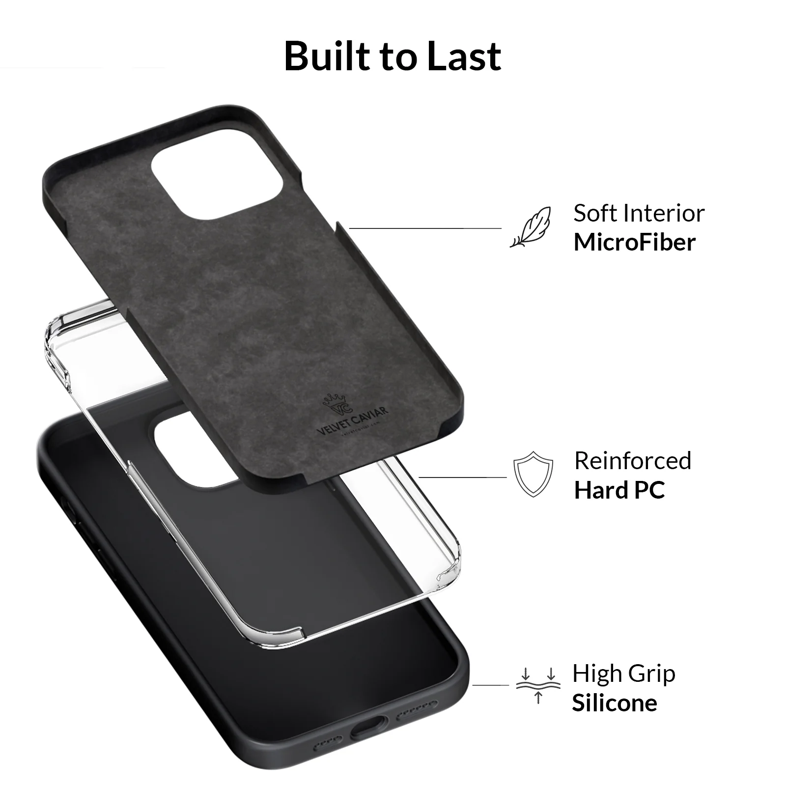 Black Silicone iPhone Case - Image 74