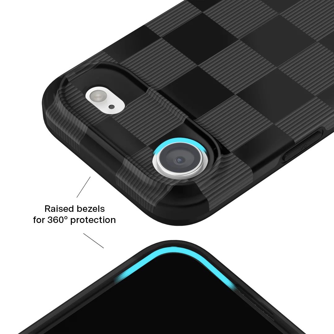 Noir Vibe Checkered iPhone Case - Image 103