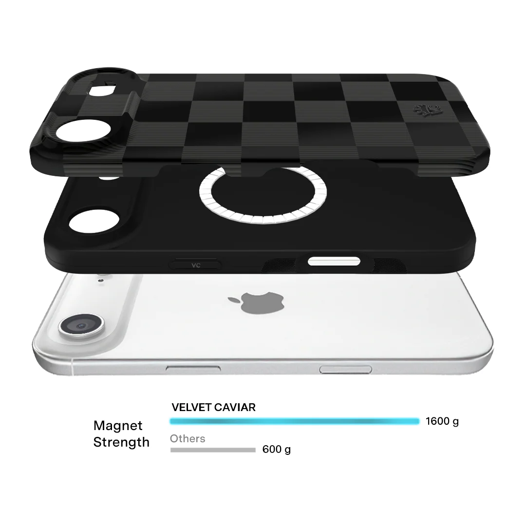 Noir Vibe Checkered iPhone Case - Image 104