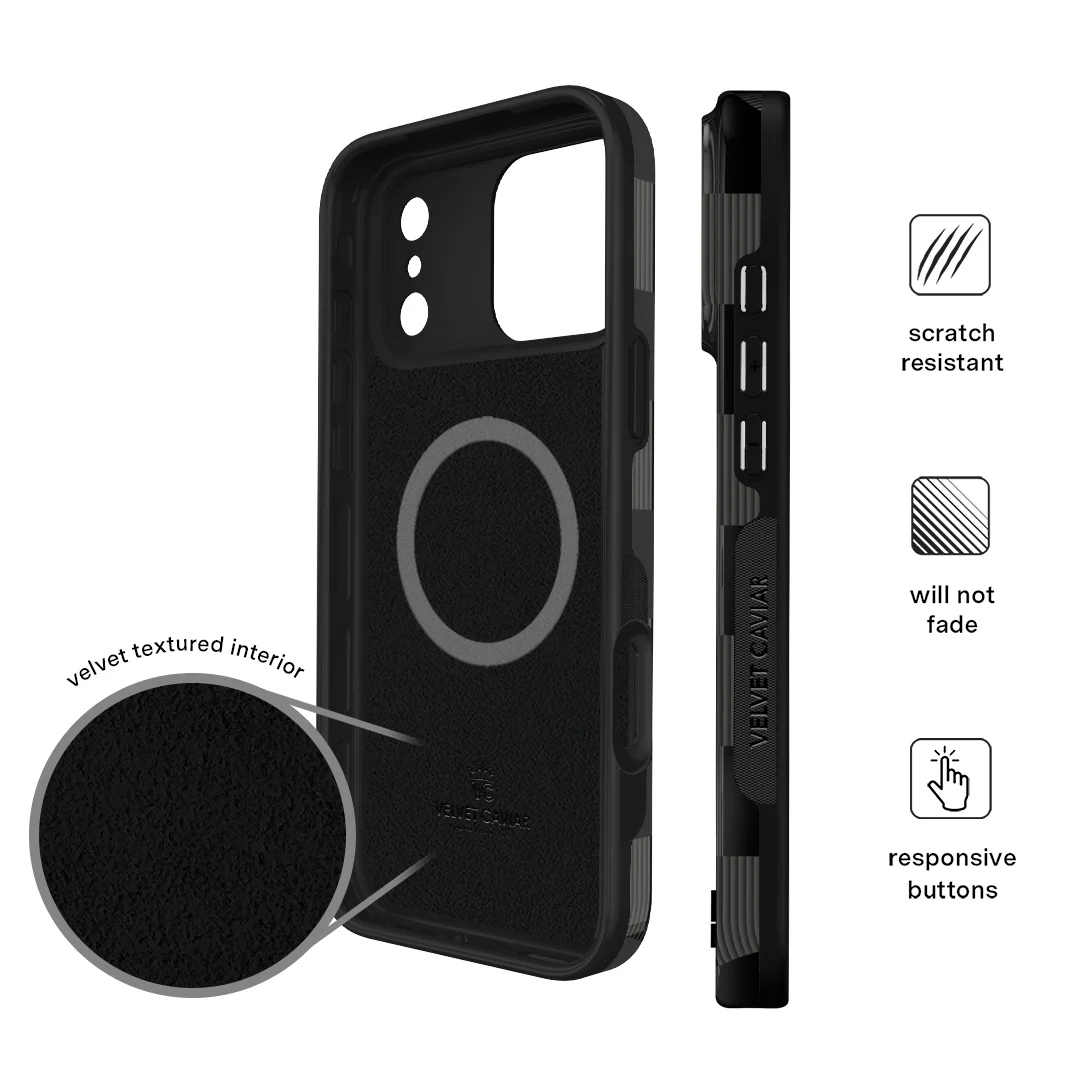 Noir Vibe Checkered iPhone Case - Image 110
