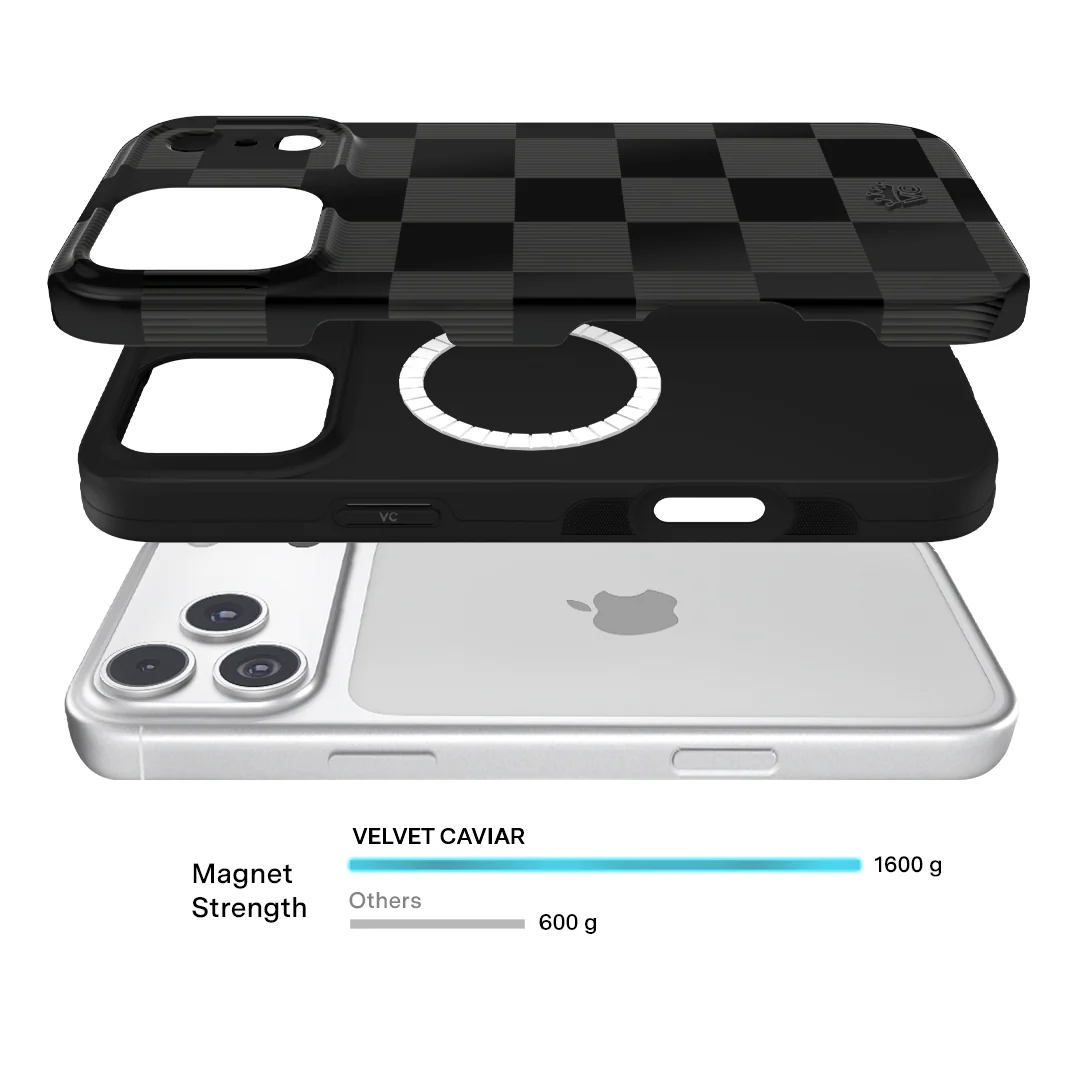 Noir Vibe Checkered iPhone Case - Image 114