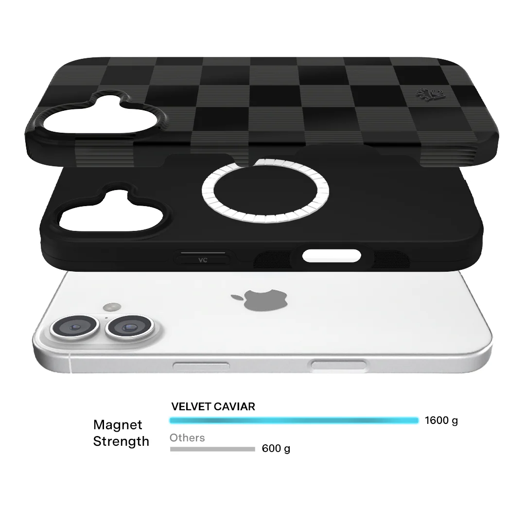 Noir Vibe Checkered iPhone Case - Image 118