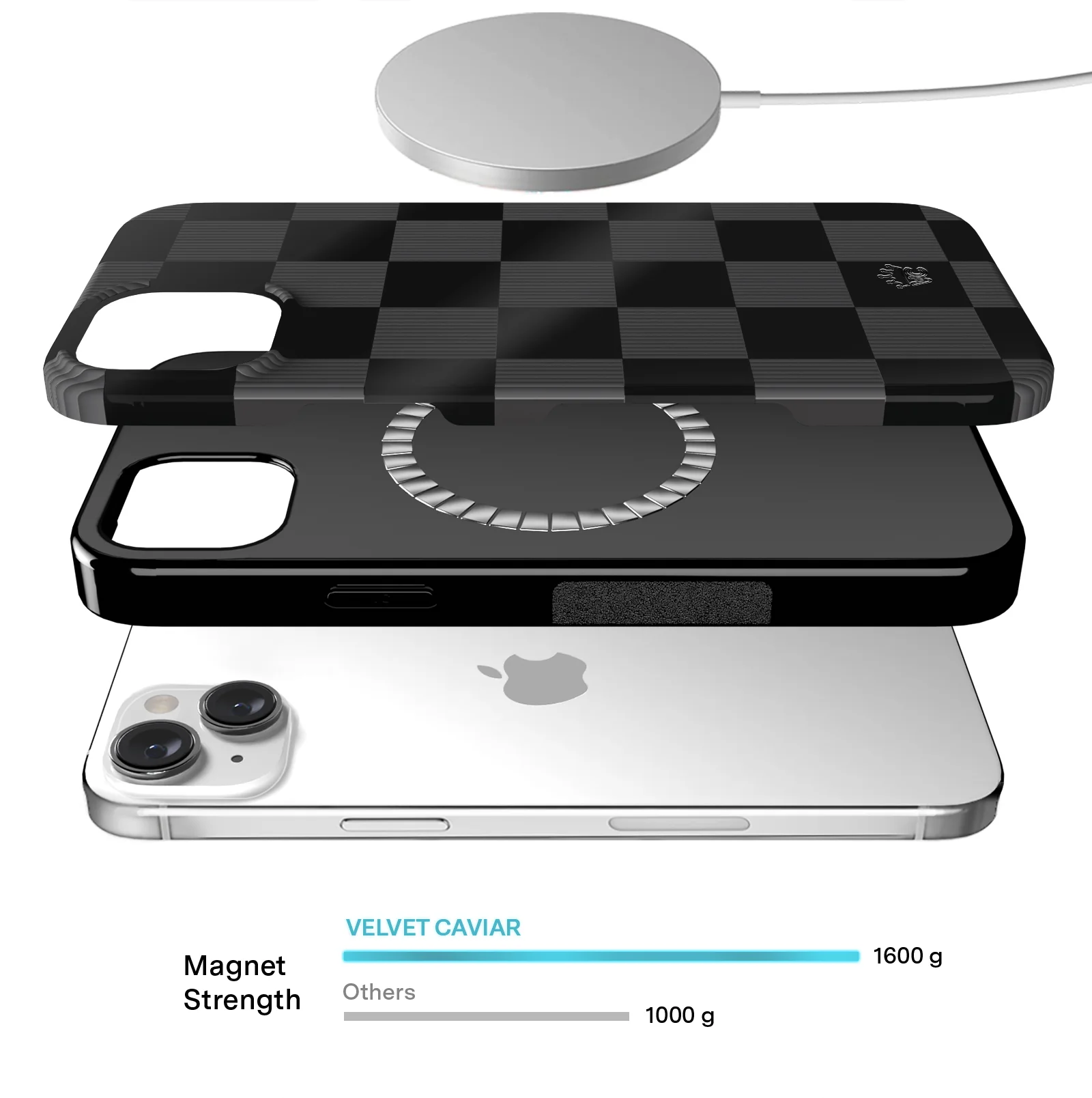 Noir Vibe Checkered iPhone Case - Image 23