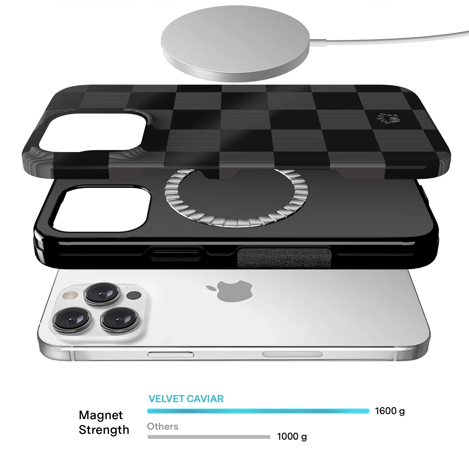 Noir Vibe Checkered iPhone Case - Image 38