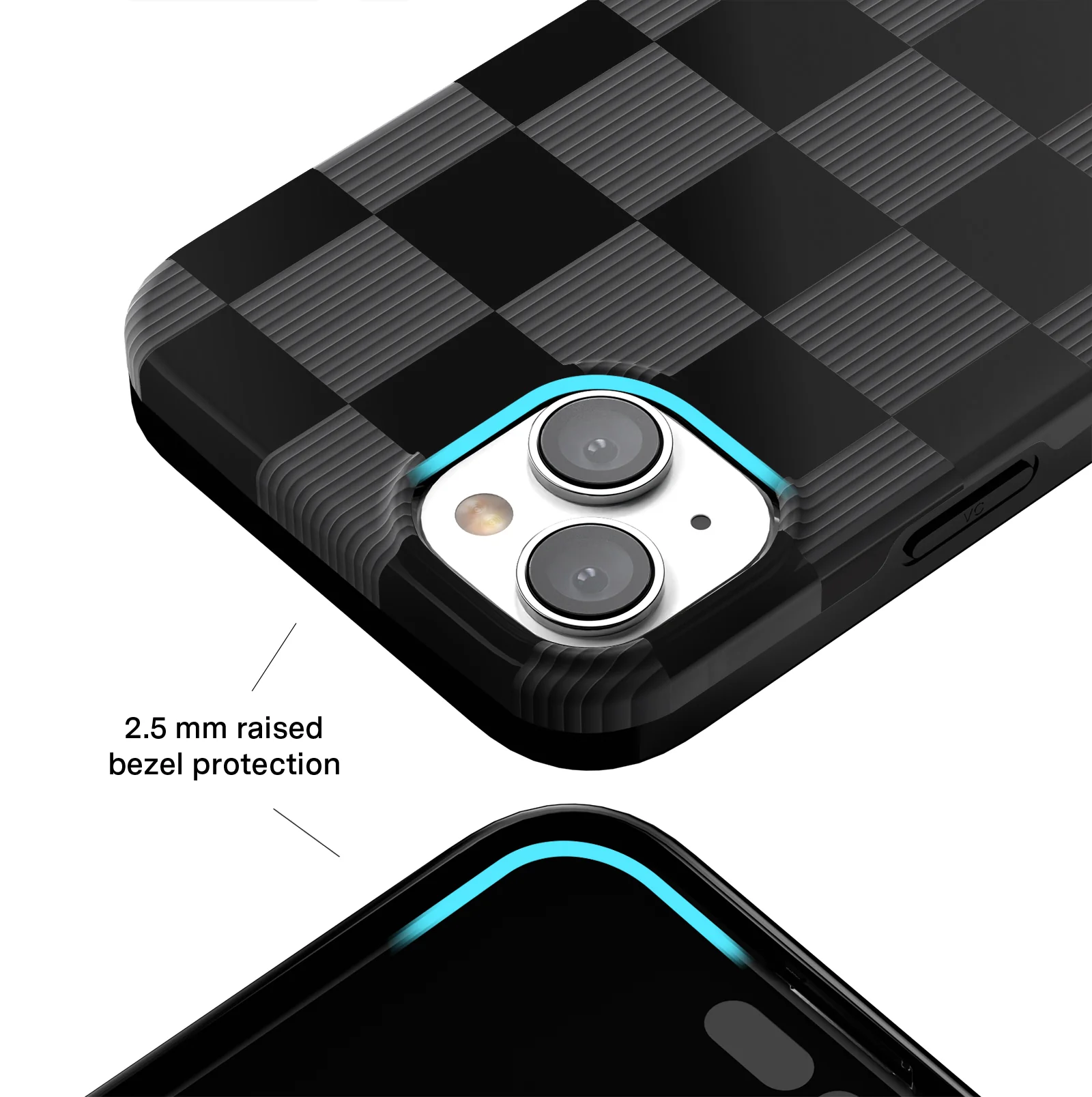 Noir Vibe Checkered iPhone Case - Image 42