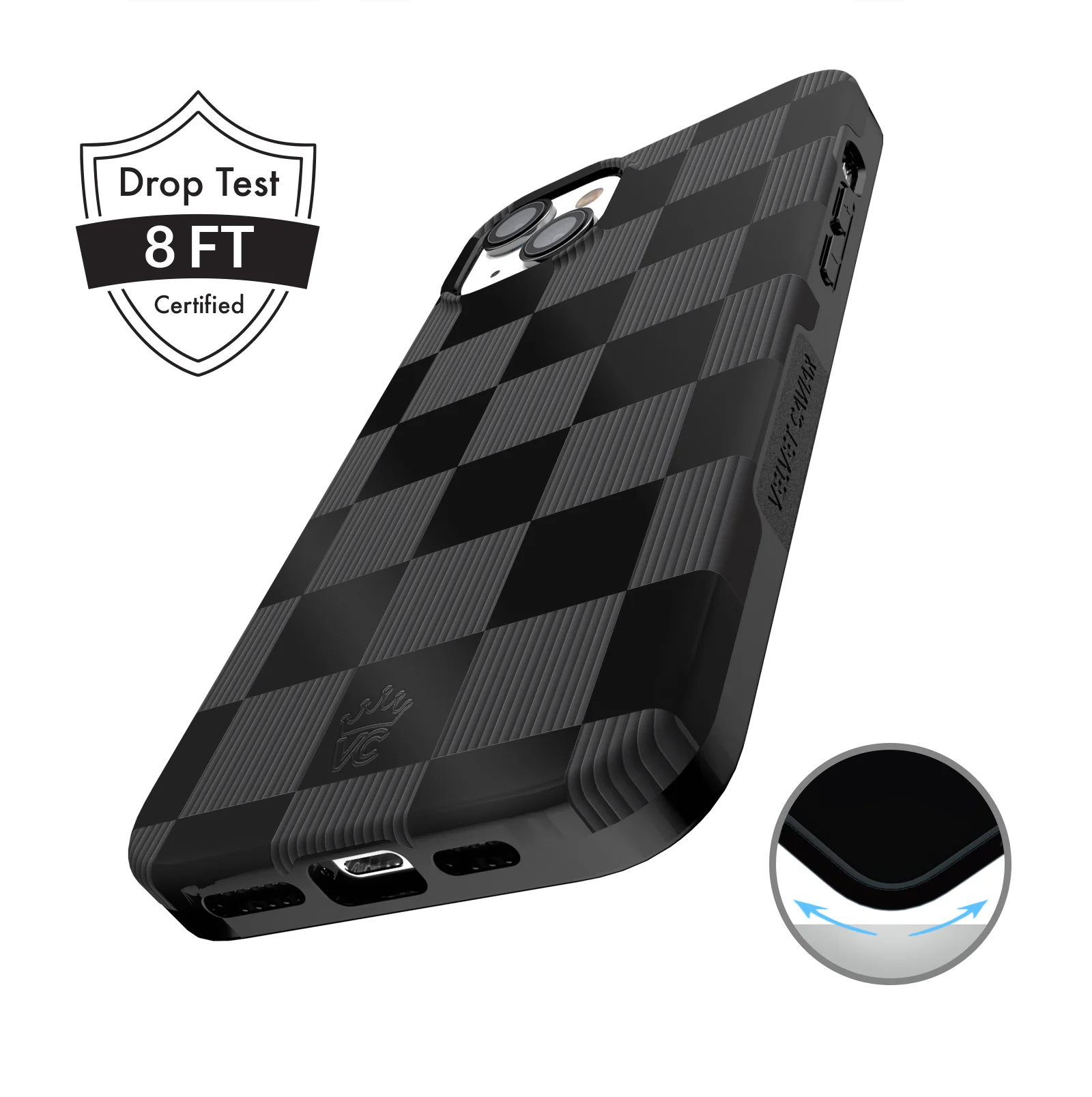 Noir Vibe Checkered iPhone Case - Image 49
