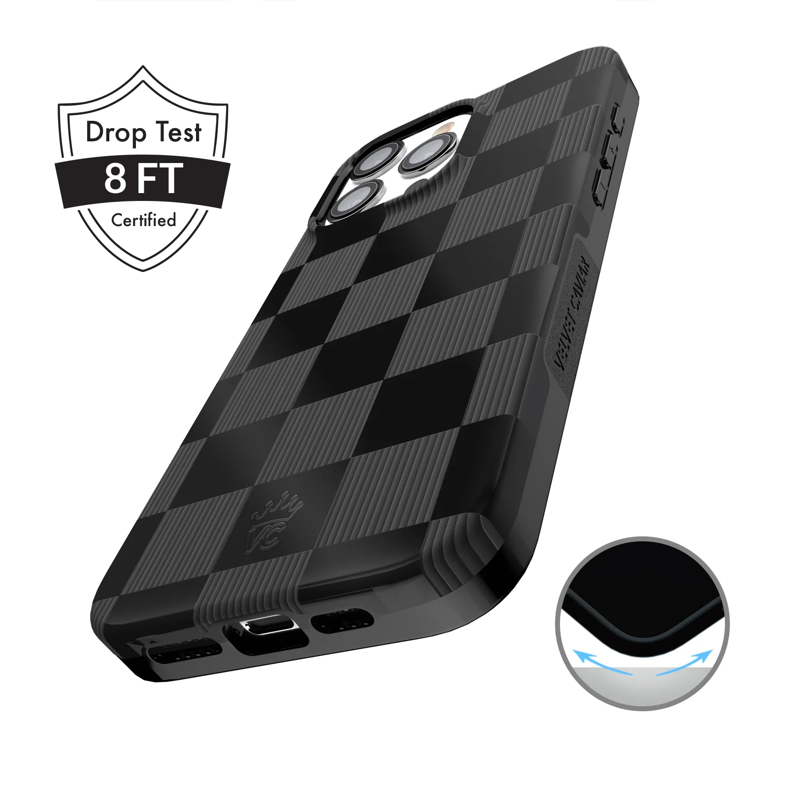Noir Vibe Checkered iPhone Case - Image 54