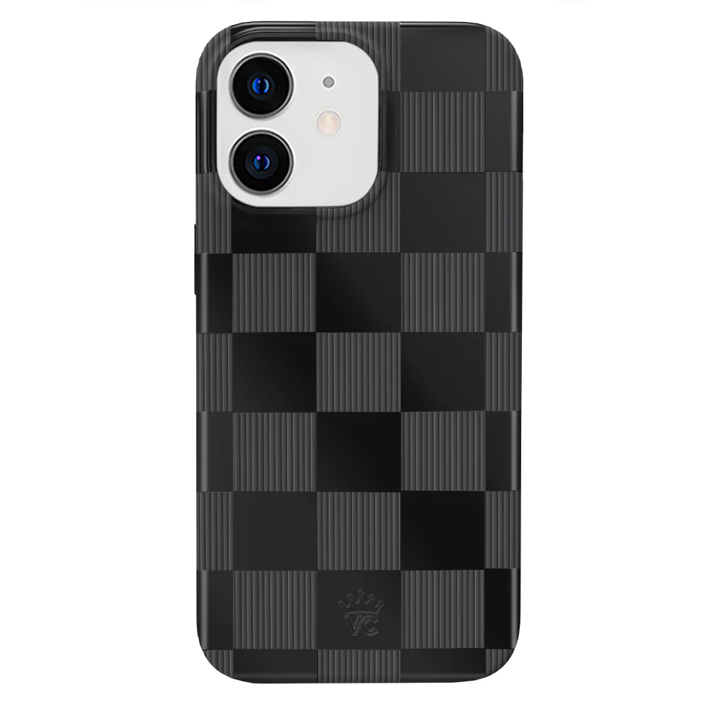 Noir Vibe Checkered iPhone Case - Image 61