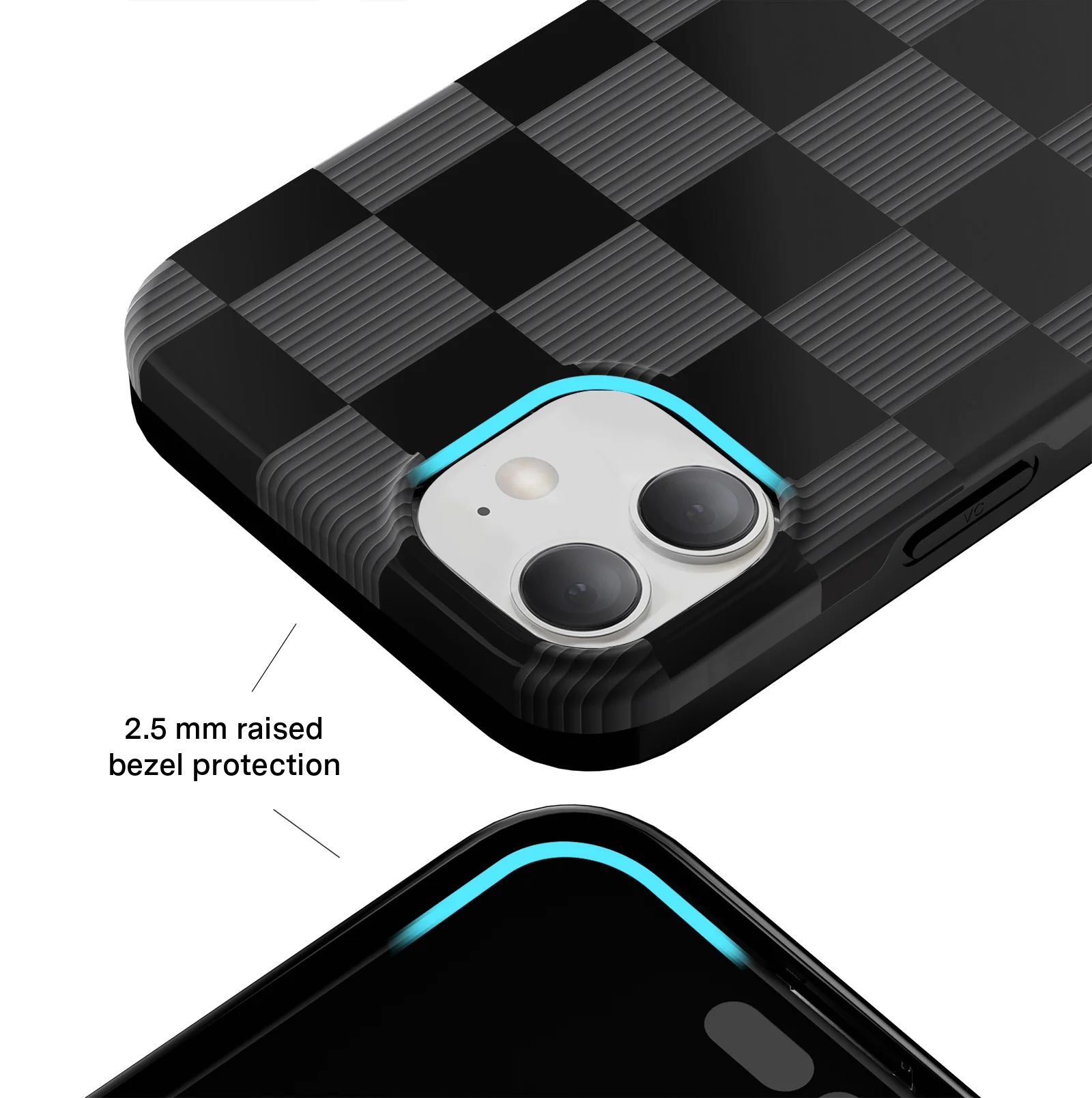 Noir Vibe Checkered iPhone Case - Image 67