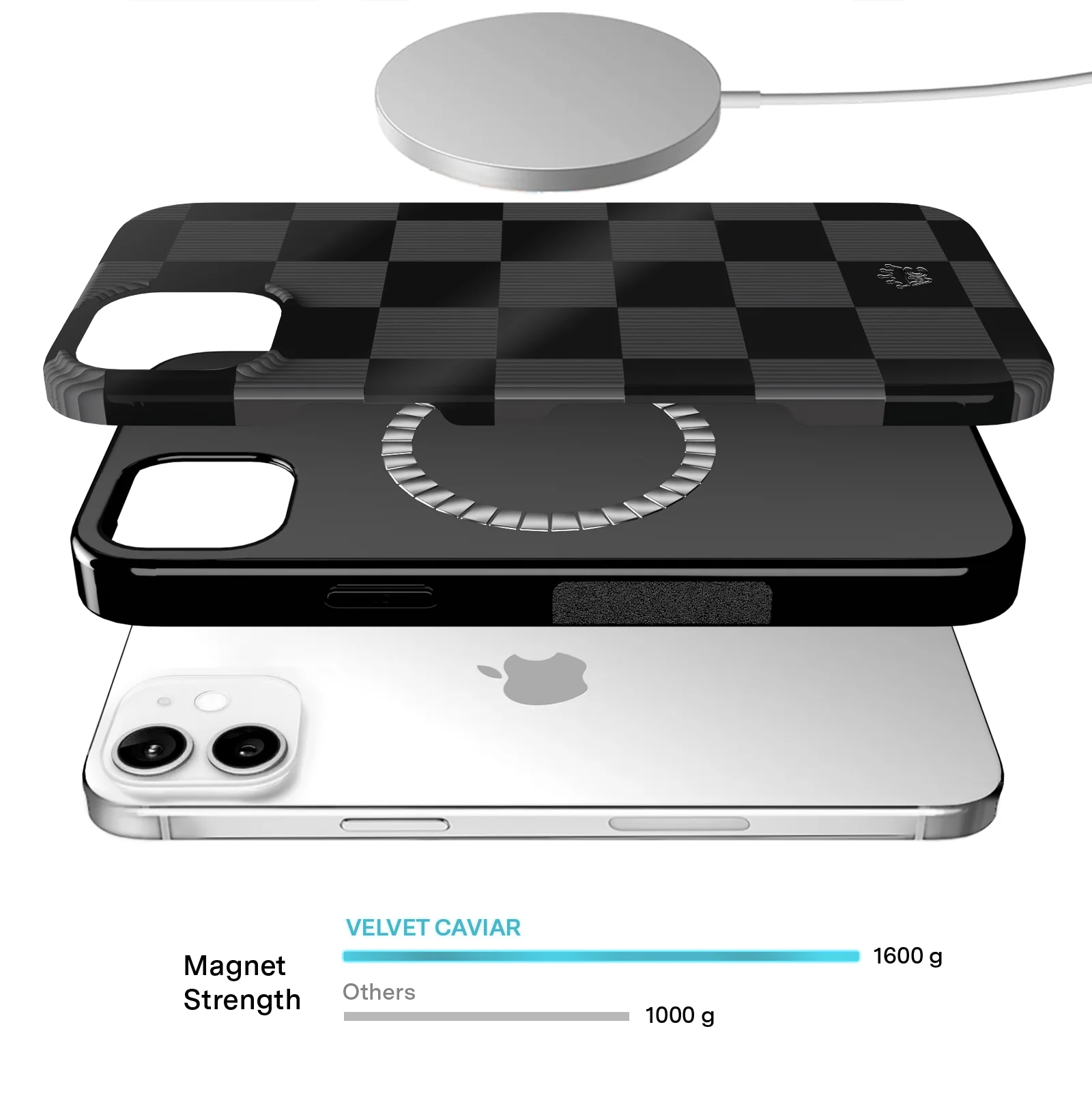 Noir Vibe Checkered iPhone Case - Image 68