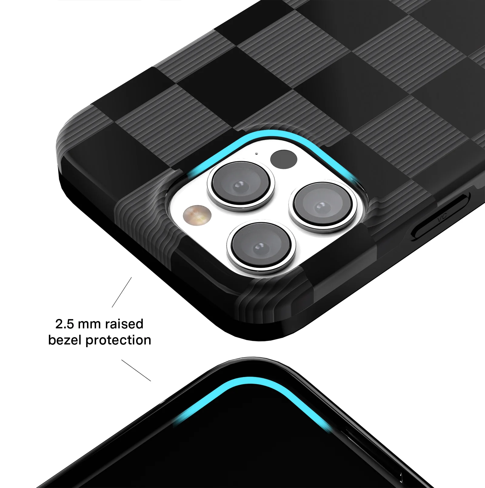 Noir Vibe Checkered iPhone Case - Image 7