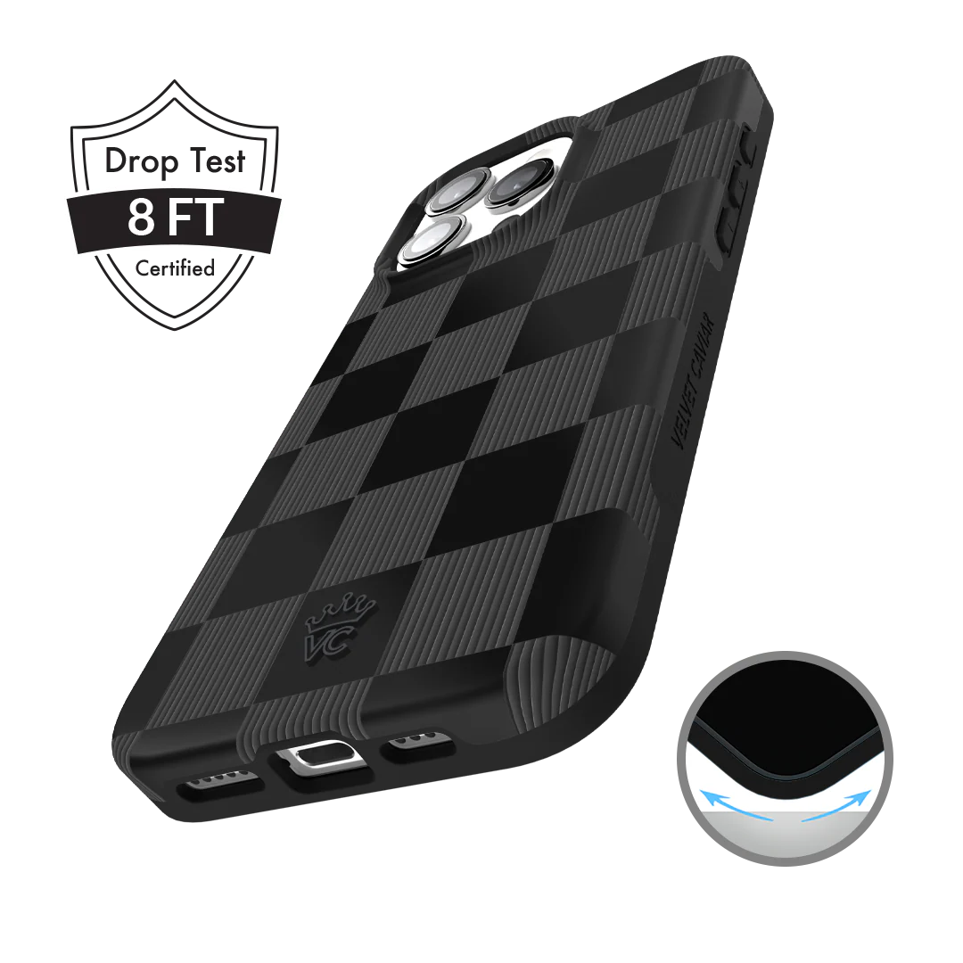 Noir Vibe Checkered iPhone Case - Image 84
