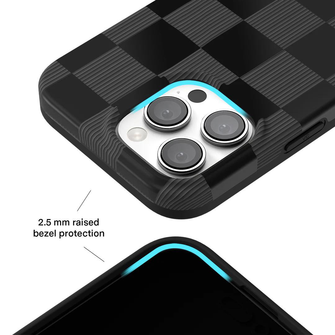 Noir Vibe Checkered iPhone Case - Image 87